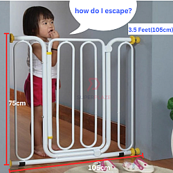 3.5 Feet 105cm 3V Babson Baby Safety Gate Infant Fence Security Gate Staircase