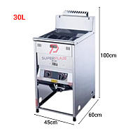 BDH-30L XL Commercial Gas Deep Fryer Stand Landed Automatic Temperature Deep Fryer