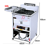 BDH-50L XL Commercial Gas Deep Fryer Stand Landed Automatic Temperature Deep Fryer