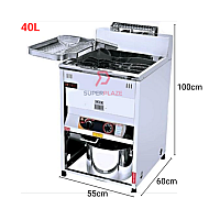 BDH-40L XL Commercial Gas Deep Fryer Stand Landed Automatic Temperature Deep Fryer