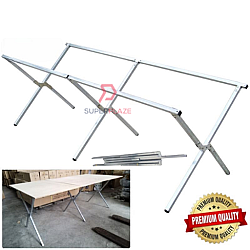 KTXX 6 Feet Galvanized Steel Heavy Duty Night Market Folding Stand Table Kaki Pasar Malam Bazaar Kaki Lipat Serbaguna