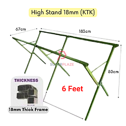 KTK 6 Feet High Stand Only 18mm 0.75 Inch Night Market Foldable Table Rack Market Folding Table Stand