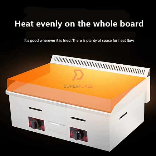 718 Commercial Gas Griddle Stove BBQ Grill Fry Western Burger Snack