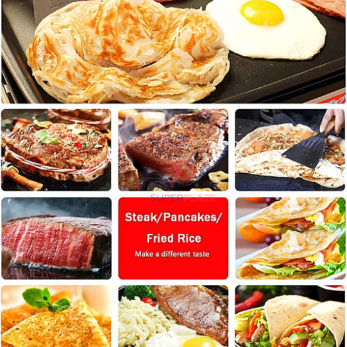 718 Commercial Gas Griddle Stove BBQ Grill Fry Western Burger Snack