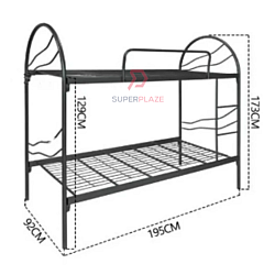 Black Mix Silver Without Towel Rack DD9011N New Sentosa Heavy Duty Double Decker Bed Frame