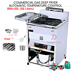 BDH-50L XL Commercial Gas Deep Fryer Stand Landed Automatic Temperature Deep Fryer