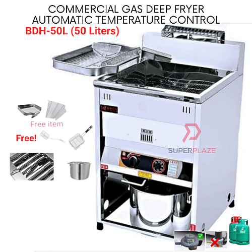 BDH-50L XL Commercial Gas Deep Fryer Stand Landed Automatic Temperature Deep Fryer