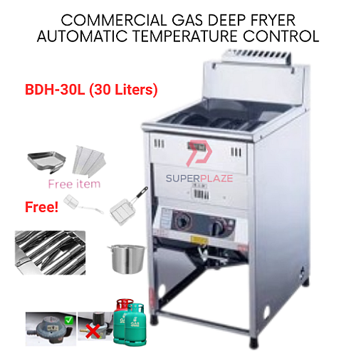BDH-30L XL Commercial Gas Deep Fryer Stand Landed Automatic Temperature Deep Fryer