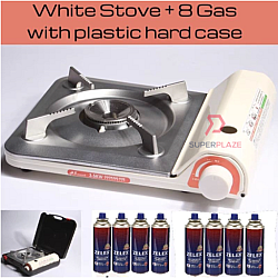 White Stove plus 8 Gas KT3500 Portable Gas Stove Ultra Slim Thin Mini Camping Gas Stove White Stove plus 8 Gas KT3500 Portable Gas Stove Ultra Slim Thin Mini Camping Gas Stove