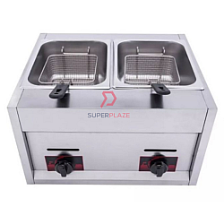 2x6 Liters Double Tank Gas Commercial Deep Fryer Fried Chicken Tempura Nuggets And Ayam Goreng 2x6 Liters Double Tank Gas Commercial Deep Fryer Fried Chicken Tempura Nuggets And Ayam Goreng