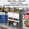 40 Liters Dual Tank Commercial Electric Deep Fryer Desktop Automatic Temperature Fryer