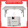 5 Kaki 5 Feet Foldable Banquet Table Event  Catering  Hall  Buffet Folding Table Pasar Malam Meja Lipat Niaga