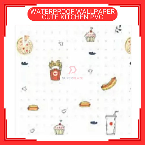 60cm x 5m Cute Kitchen PVC Waterproof Wallpaper Wall Sticker Kertas Dinding
