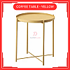 Yellow Coffee Table Tray Table Removable Tray Top  Side Table  Coffee Table Meja Tepi Sofa Meja Kecil
