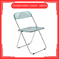Green Transparent Chair Acrylic Dining Chair Ins Stool Fashion Trending Make Up Chair