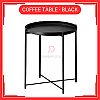 Black Coffee Table Tray Table Removable Tray Top  Side Table Coffee Table Meja Tepi Sofa Meja Kecil