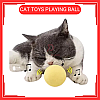Yellow Colour Catnip Cat Toys Playing Ball with Animal Sound Bola Mainan Kucing Warna Kuning