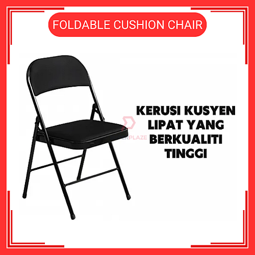 Foldable Cushion Chair Steel Cushion Chair Dining Chair Kerusi Kusyen Boleh Lipat