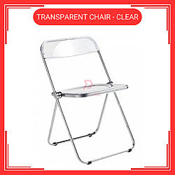 Clear Transparent Chair Acrylic Dining Chair Ins Stool Fashion Folding Chair