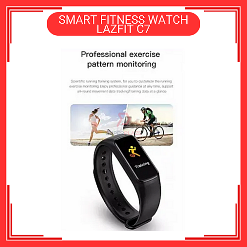 LAZFIT C7 Black Colour Smart Band Fitness Tracker BraceletSports Smart Watch 