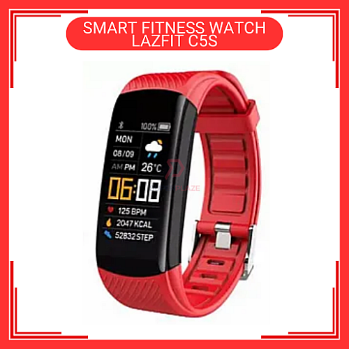 LAZFIT C5S Red Color Fitness Bracelet Waterproof Sport Tracker Smart Watch