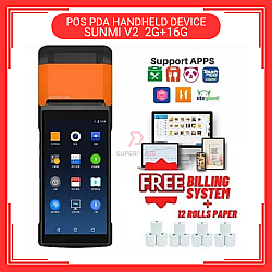 SUNMI V2 2G Plus 16G 4G WiFi Android 7.1 Mobile Handheld POS PDA Grabfood Foodpanda Shopeefood Machine