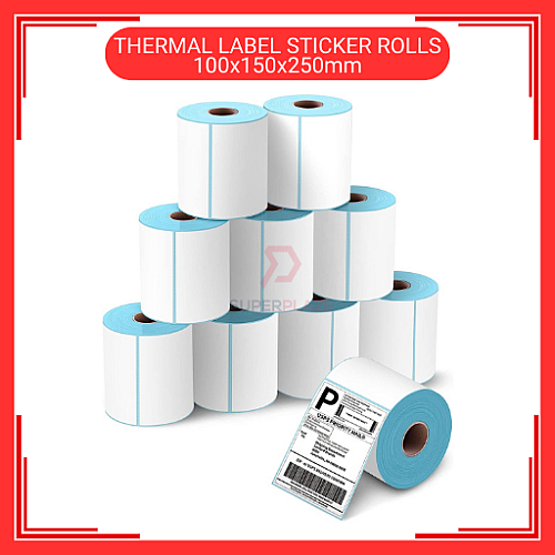 100mm x 150mm A6 Size 250 Sticker  Thermal Labels Sticker Rolls