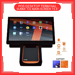 SUNMI T2S Android 9.0 3G Plus 32G Main Screen 15.6 inch LVDS Desktop POS Terminal