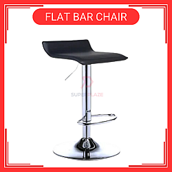 Black Adjustable Flat Bar Chair Bar Stool Height Chair High Chair