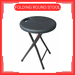 Kerusi Lipat Portable Folding Stool Household Plastic Round Stool Outdoor Home Living Office Space Saving Bench