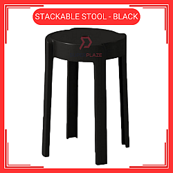 Black Color Stackable Stool High Plastic Stool Nordic Style