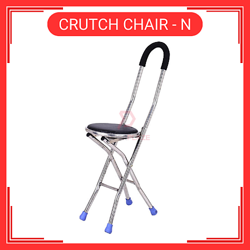 High Quality Elderly Stainless Steel Folding Chair Stool Crutch Chair N