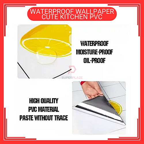 60cm x 5m Cute Kitchen PVC Waterproof Wallpaper Wall Sticker Kertas Dinding