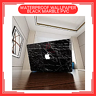 60cm x 50m Black Marble PVC Waterproof Wallpaper Wall Sticker Kertas Dinding