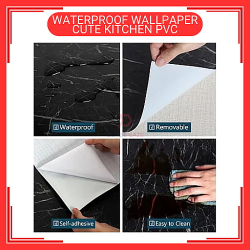60cm x 5m Cute Kitchen PVC Waterproof Wallpaper Wall Sticker Kertas Dinding