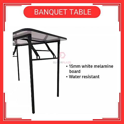 120cm x 60cm x 76cm Banquet Table Foldable Table Meja Jamuan 