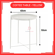 Yellow Coffee Table Tray Table Removable Tray Top  Side Table  Coffee Table Meja Tepi Sofa Meja Kecil