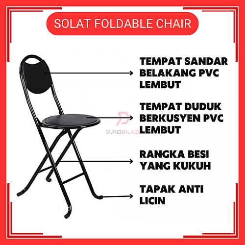 Kerusi Lipat Solat Foldable Chair Good Quality Kerusi Lipat Solat Foldable Chair Good Quality