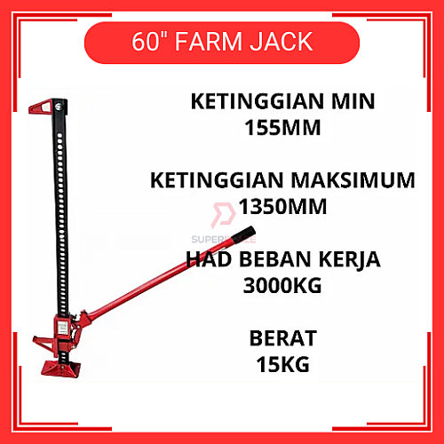 60 Inches High Farm Jack Lift Jack 4x4 Recovery Off Road Jack 60 Inches High Farm Jack Lift Jack 4x4 Recovery Off Road Jack