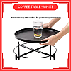 White Coffee Table Tray Table Removable Tray Top  Side Table  Coffee Table Meja Tepi Sofa Meja Kecil