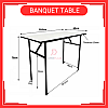 120cm x 60cm x 76cm Banquet Table Foldable Table Meja Jamuan 