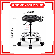 Kerusi Spa Kecantikan Hidraulik Kerusi Salon Boleh Laras Kerusi Beroda Round Chair