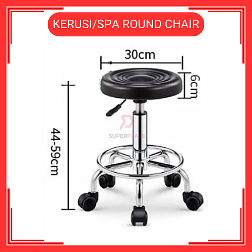 Kerusi Spa Kecantikan Hidraulik Kerusi Salon Boleh Laras Kerusi Beroda Round Chair Kerusi Spa Kecantikan Hidraulik Kerusi Salon Boleh Laras Kerusi Beroda Round Chair