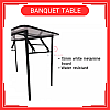 120cm x 45cm x 76cm Banquet Table Foldable Table Meja Jamuan Meja Boleh Lipat 