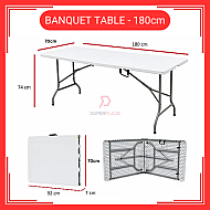 6 Kaki 6 Feet Foldable Banquet Table Event  Catering  Hall  Buffet Folding Table Pasar Malam Meja Lipat Niaga