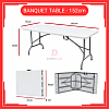 5 Kaki 5 Feet Foldable Banquet Table Event  Catering  Hall  Buffet Folding Table Pasar Malam Meja Lipat Niaga