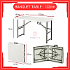 4 Kaki 4 Feet Foldable Banquet Table Event  Catering  Hall  Buffet Folding Table Pasar Malam Meja Lipat Niaga 