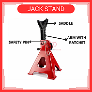 6Tan Jack Stand Sepasang Alat Pembaikan Boleh Laras Heavy Duty Metal Jacks Jack Kereta