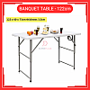 4 Kaki 4 Feet Foldable Banquet Table Event  Catering  Hall  Buffet Folding Table Pasar Malam Meja Lipat Niaga 