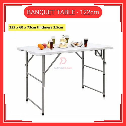 4 Kaki 4 Feet Foldable Banquet Table Event  Catering  Hall  Buffet Folding Table Pasar Malam Meja Lipat Niaga 